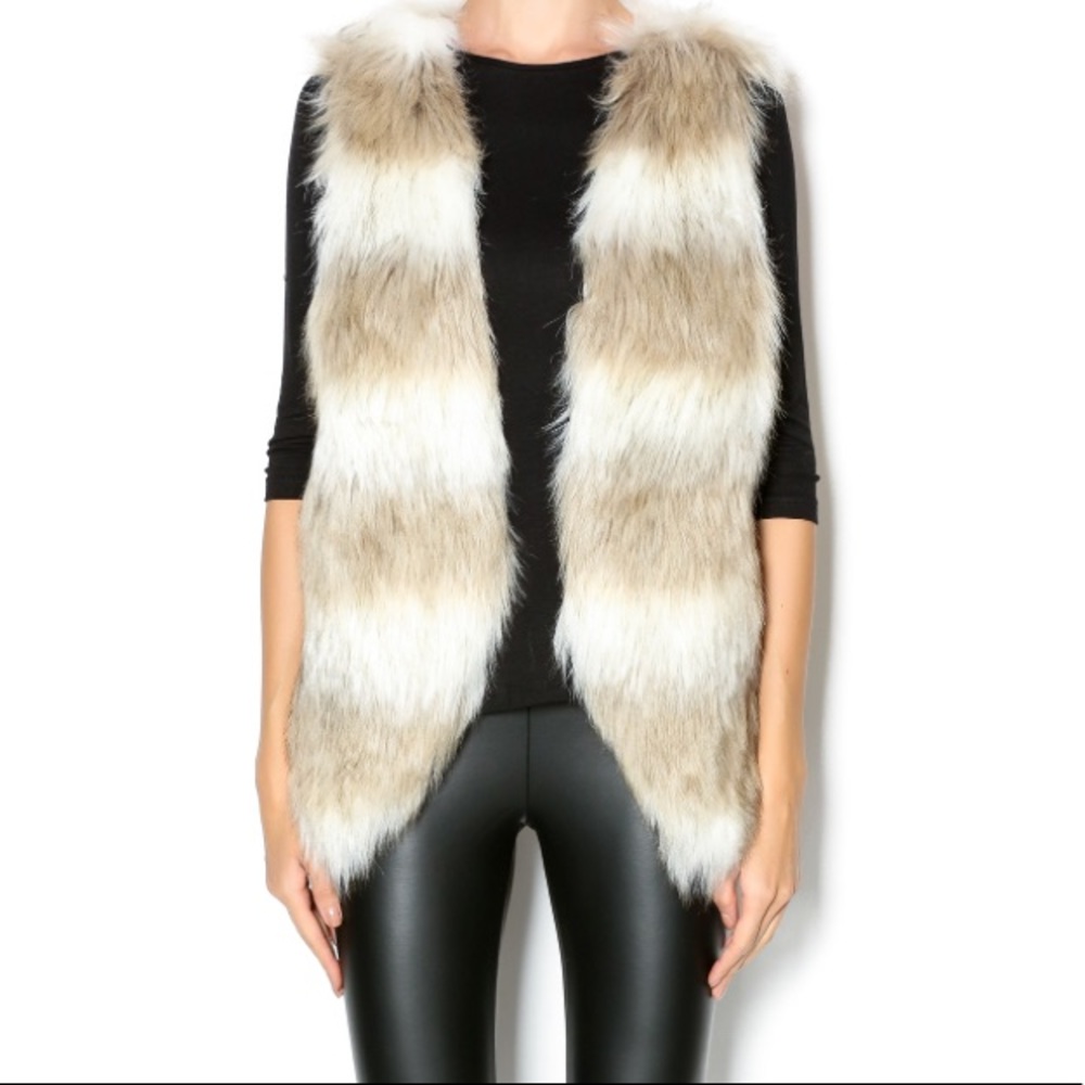 Skies Are Blue faux fur vest